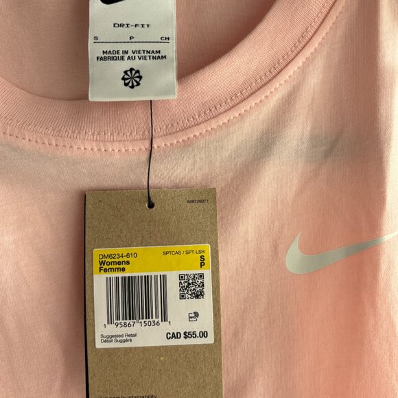 BNWT Nike Dri-FIT Women's Loose Fit Training Tank Top Size S Pink - Picture 8 of 9
